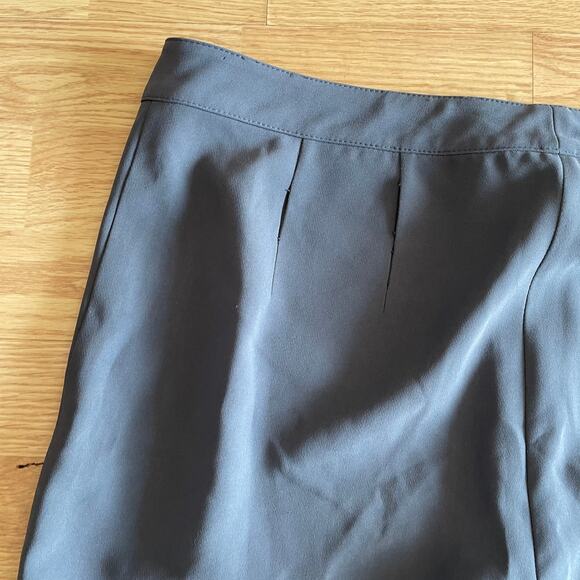 St. John Gray Grey High Waist Wide Leg Career Trouser Pants Women's 10 - Picture 5 of 6